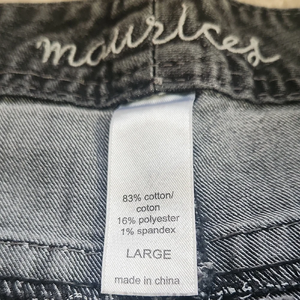 Black Sequin Backed Distressed Women Jeans - Picture 2 of 14